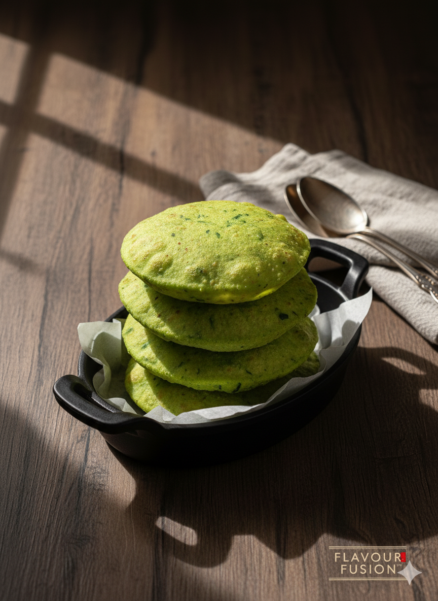 Fresh Spinach Poori